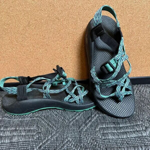 Chaco ZX/2 Double Strap Sandals in Blue Green Weave Women’s Sz 9